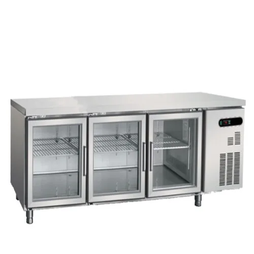 Glass Door Under Counter Chiller 3 Pintu
